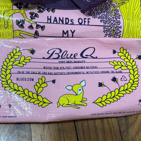 NWT Blue Q Recycled Plastic Pink Lunch Tote Bag with Deer Design - Picture 3 of 7